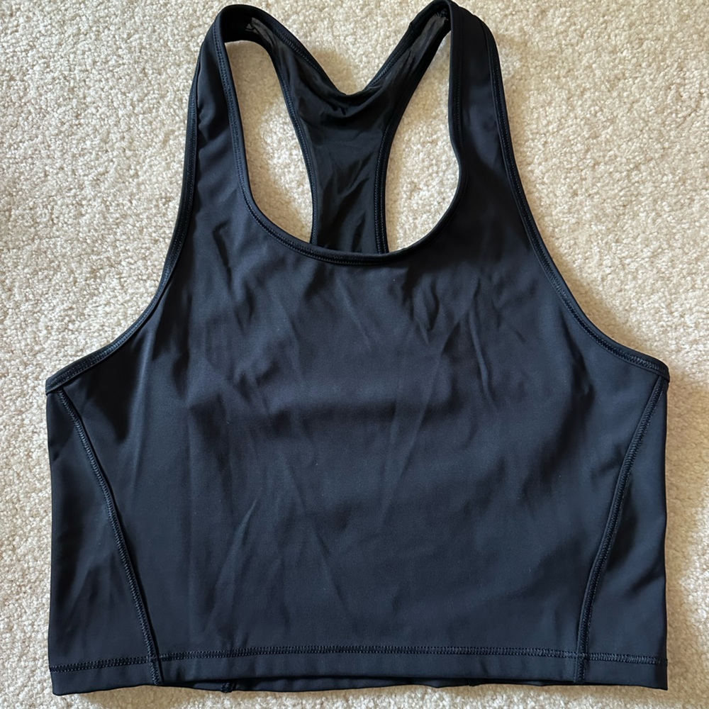 Athleta Black Racerback Bra Crop Top Small 🖤